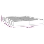 vidaXL Cadre de lit Blanc 140x200 cm Bois massif