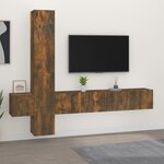 vidaXL Ensemble de meubles TV 5 Pièces Chêne fumé Bois d'ingénierie