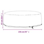 vidaXL Housse pour salon îlot 10 œillets Ø236x67 cm rond