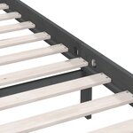 vidaXL Cadre de lit Gris Bois de pin massif 100x200 cm