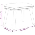 vidaXL Repose-pied Rouge bordeaux 45x29 5x35 cm Velours