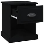 vidaXL Table de chevet noir 39x39x47 5 cm bois d’ingénierie