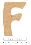 Alphabet en bois MDF adhésif 7 5cm Lettre F