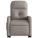vidaXL Fauteuil inclinable de massage électrique Taupe Tissu