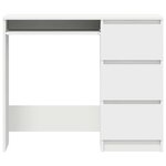 vidaXL Bureau Blanc 90x45x76 cm Bois d’ingénierie