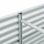vidaXL Lit surélevé de jardin 320x80x81 cm Acier galvanisé Argenté