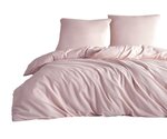 Parure de lit rose unie 140 x 200 cm