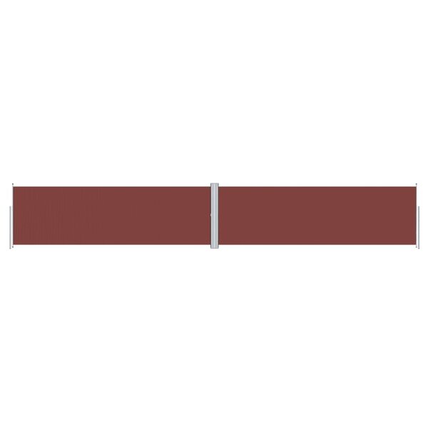 vidaXL Auvent latéral rétractable Marron 160x1000 cm