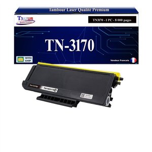 T3AZUR - Toner compatible avec Brother TN3170 pour DCP8060 DCP8065DN HL5200 HL5240 HL5240L HL5250 HL5250DN HL5270 HL5270DN HL5280DW MFC8460N MFC8860DN MFC8870DW Noir