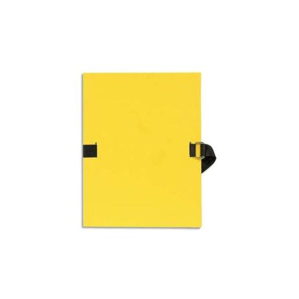 Chemise à dos extensible, A4, carton, jaune EXACOMPTA