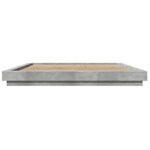 vidaXL Cadre de lit gris béton 200x200 cm bois d'ingénierie