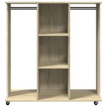 vidaXL Garde-robe avec roues chêne sonoma 102x38x110cm bois ingénierie