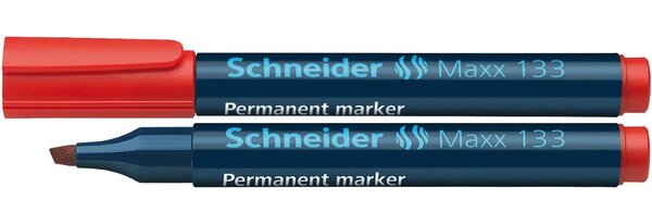 Marqueur permanent Maxx 133 Pte Biseau 1-4 mm Rouge SCHNEIDER