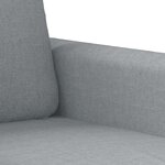 vidaXL Ensemble de canapés 4 Pièces avec coussins Gris clair Tissu