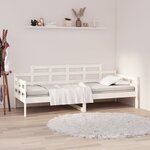 vidaXL Lit de jour blanc bois de pin massif 80x200 cm