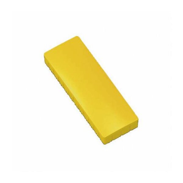 Boite de 10 Aimants MAULsolid 54x19 mm Puiss. 1 kg Jaune MAUL