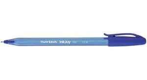 Stylo bille InkJoy 100 Triangulaire à capuchon Pte Moy. Bleu PAPER MATE