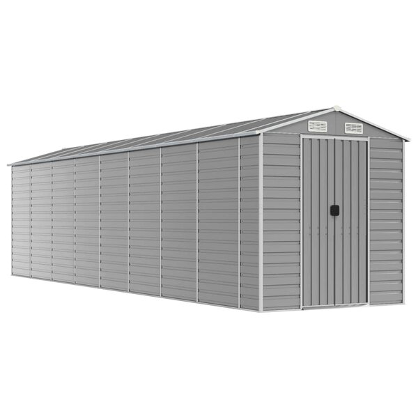 vidaXL Abri de jardin gris clair 191x810x198 cm acier galvanisé