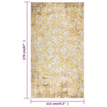 vidaXL Tapis à tissage plat d'extérieur 115x170 cm Jaune