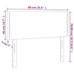vidaXL Tête de lit Bleu foncé 90x5x78/88 cm Velours