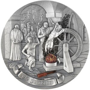 Pièce de monnaie en Argent 5 Dollars g 62.2 (2 oz) Millésime 2023 Mistakes of Mankind INQUISITION