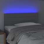 vidaXL Tête de lit à LED Gris clair 80x5x78/88 cm Tissu