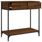 vidaXL Table console chêne marron 75x34 5x75 cm bois d'ingénierie