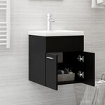 vidaXL Armoire d'évier Noir 41x38 5x46 cm Aggloméré