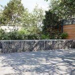 vidaXL Panier gabion avec couvercle 500x100x50 cm fer galvanisé