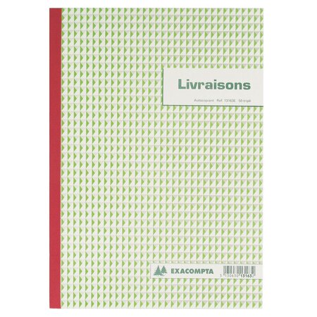 Cahier de livraison manifold exacompta autocopiant a4 50 pages triple exemplaires