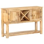 vidaXL Buffet 120x30x76 cm Bois de manguier brut