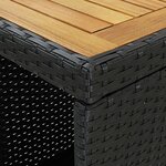 vidaXL Ensemble de bar de jardin 5 Pièces et coussins Résine tressée Noir