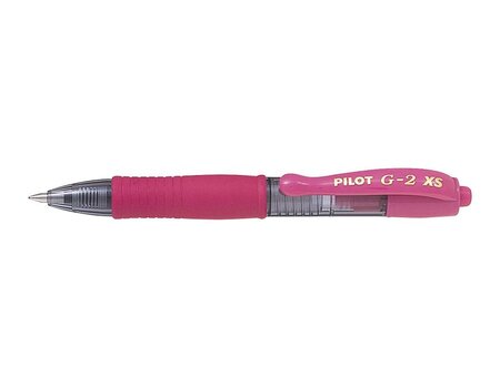 Mini Stylo roller Encre gel G2 XS7 PIXIE Tracé 0,4 mm (Bille 0,7mm) Rose x 12 PILOT