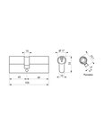 THIRARD - Cylindre de serrure  40x60mm  anti-arrachement  nickel  3 clés
