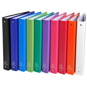 Classeur Rembordé Polypropylène 4 Anneaux 30mm - A4 - Couleurs Assorties - X 20 - Exacompta