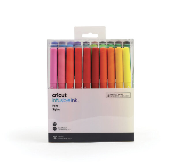 Cricut : 30 stylos assortis Pointe fine infusible ink