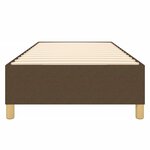 vidaXL Cadre de lit sans matelas marron foncé 80x200 cm tissu