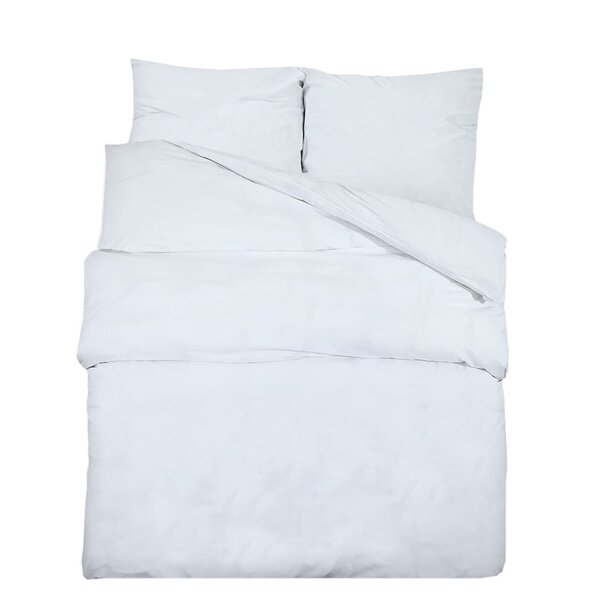 vidaXL Ensemble de housse de couette Blanc 220x240 cm Coton