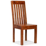 vidaXL Chaises à manger lot de 6 bois massif moderne