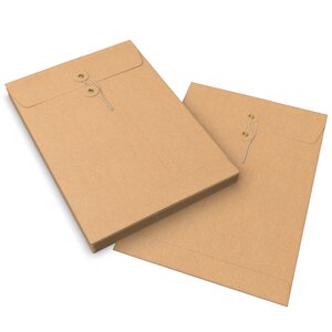 Lot de 10 enveloppes soufflets rondelle et ficelle manille 324x229