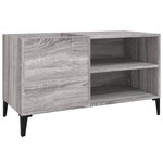 vidaXL Armoire à disques sonoma gris 84 5x38x48 cm bois d'ingénierie
