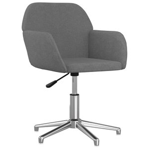 Chaise fauteuil siège pivotante de bureau informatique étude clair tissu gris 02_0024112