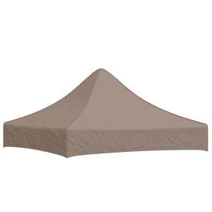 vidaXL Toit de tente de réception 2x2 m Taupe 270 g/m²