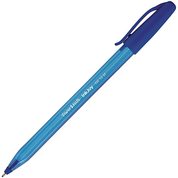 Stylo bille, InkJoy 100, pointe moyenne (1 mm), corps bleu, encre bleue (paquet 100 unités)
