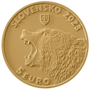 Pièce de monnaie 5 euro Slovaquie 2023 – Ours brun