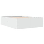 vidaXL Cadre de lit Blanc 140x190 cm bois d'ingénierie