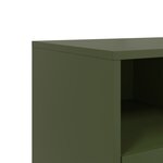 vidaXL Meuble TV vert olive 68x39x43 5 cm acier laminé à froid