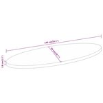 vidaXL Dessus de table 140x50x3 8 cm ovale bois massif de manguier