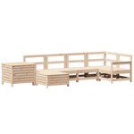 vidaXL Salon de jardin 7 Pièces bois de pin massif