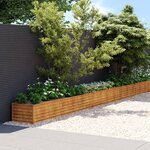 vidaXL Lit surélevé de jardin 960x50x36 cm acier corten